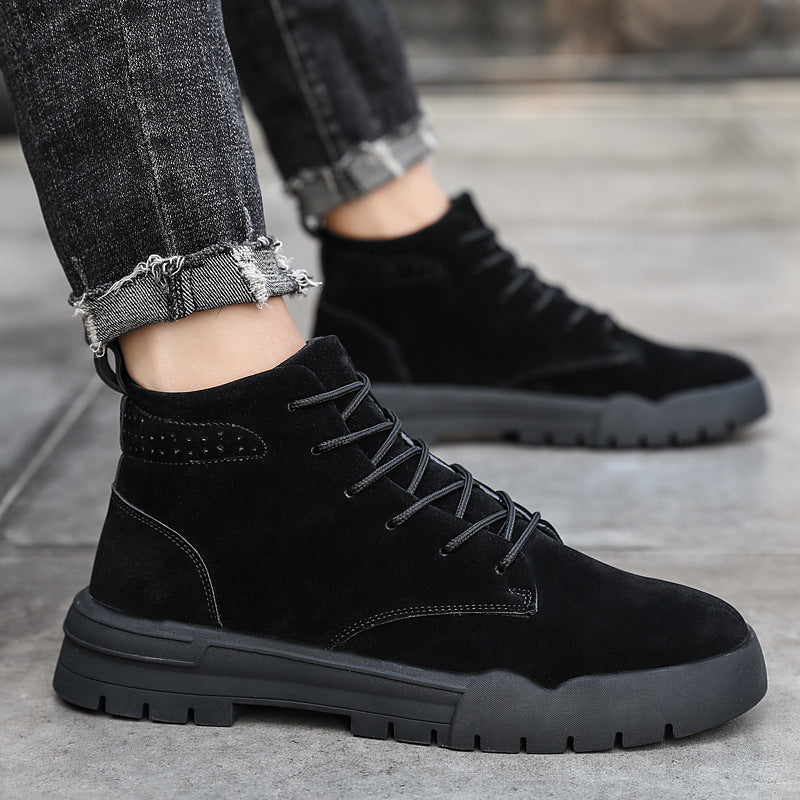 Men's solid color Martin boots