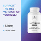 200 mg 5-HTP Elite with Kava, Magnesium & SAM-e – Sleep & Wellbeing, 60 Capsules
