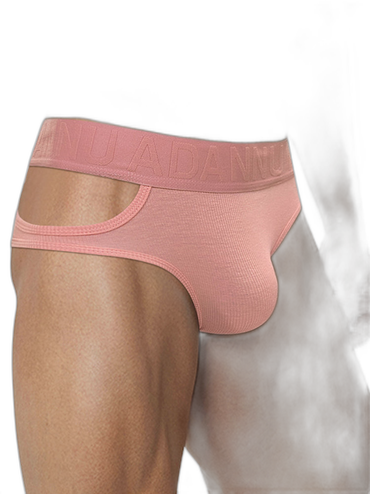 Men’s Ribbed Cutout Stretch Cotton Briefs