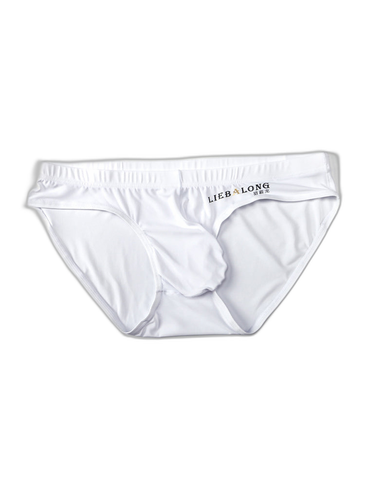 3 Packs of Men's Ice Silk Seamless Convex Pouch Briefs