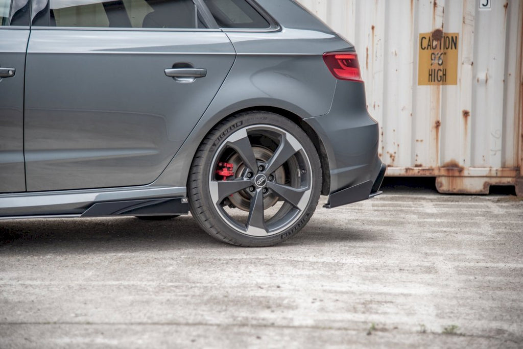 Maxton Design - RACING REAR SIDE SPLITTERS (+FLAPS) AUDI RS3 8V SPORTBACK (2015-2016)