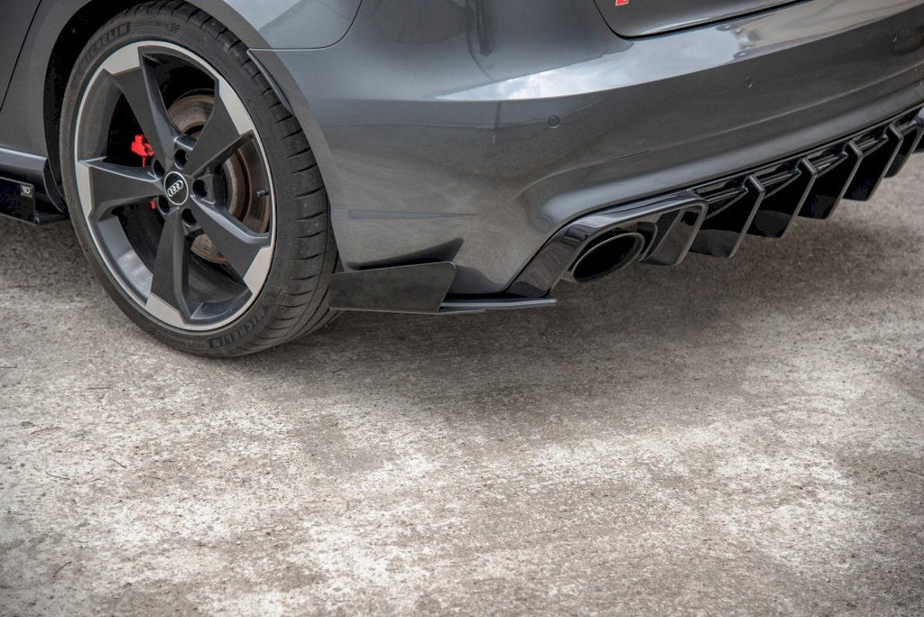 Maxton Design - RACING REAR SIDE SPLITTERS (+FLAPS) AUDI RS3 8V SPORTBACK (2015-2016)