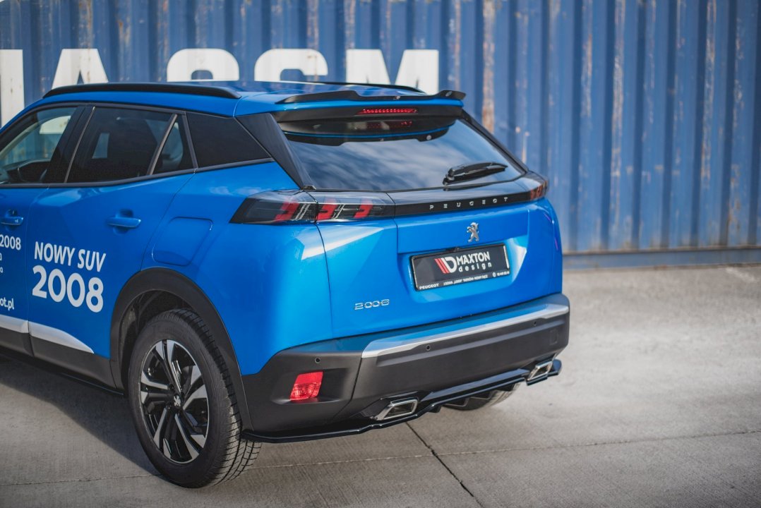 Maxton Design - CENTRAL REAR SPLITTER (W/ VERTICAL BARS) PEUGEOT 2008 MK2 (2019-2023)