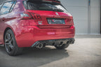 Maxton Design - REAR VALANCE + EXHAUST ENDS IMITATION PEUGEOT 308 GT MK2 FACELIFT (2017-2021)