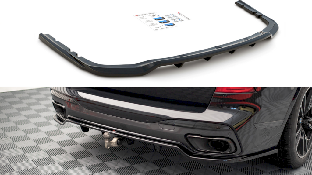 Maxton Design - CENTRAL REAR SPLITTER (VERTICAL BARS) BMW X7 M G07 (2018-2022)