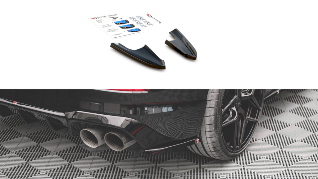 Maxton Design - REAR SIDE SPLITTERS V.3 VW GOLF R MK8 (2020-)
