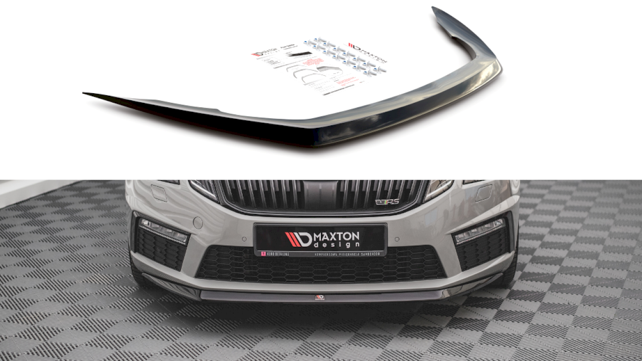 Maxton Design - FRONT SPLITTER V.1 SKODA OCTAVIA RS MK3 FACELIFT (2016-2019)