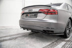 Maxton Design - CENTRAL REAR SPLITTER (VERTICAL BARS) AUDI A8 D4 FACELIFT (2013-2017)