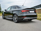 Maxton Design - REAR SIDE SPLITTERS AUDI S3 / A3 S-LINE 8V FL SEDAN