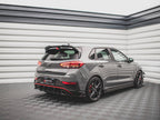 Maxton Design - REAR SIDE SPLITTERS V.1 + FLAPS HYUNDAI I30 N HATCHBACK MK3 FACELIFT