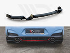 Maxton Design - CENTRAL REAR SPLITTER (WITH VERTICAL BARS) HYUNDAI I30 N MK3 HATCHBACK (2017-2020)