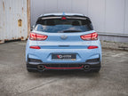 Maxton Design - CENTRAL REAR SPLITTER (WITH VERTICAL BARS) HYUNDAI I30 N MK3 HATCHBACK (2017-2020)
