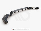 Maxton Design - CENTRAL REAR SPLITTER (WITH VERTICAL BARS) HYUNDAI I30 N MK3 HATCHBACK (2017-2020)