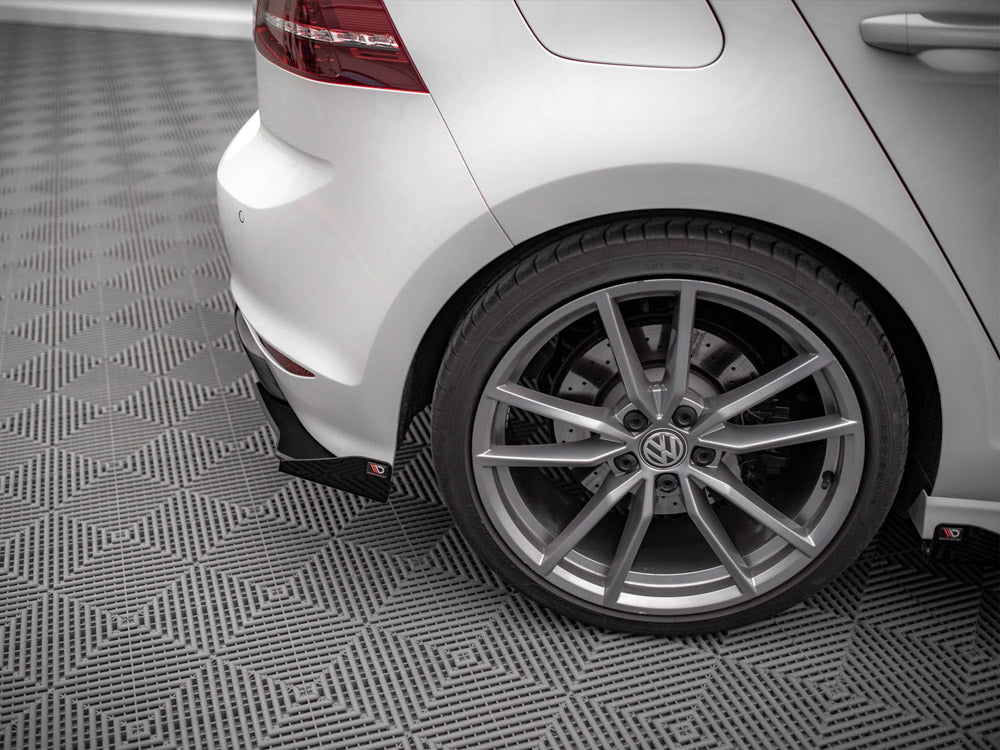 Maxton Design - STREET PRO REAR SIDE SPLITTERS (+FLAPS) VW GOLF R MK7 (2013-2016)