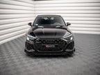 Maxton Design - STREET PRO FRONT SPLITTER V.1 (+FLAPS) AUDI RS3 SPORTBACK 8Y (2020-)