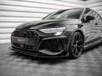 Maxton Design - STREET PRO FRONT SPLITTER V.1 (+FLAPS) AUDI RS3 SPORTBACK 8Y (2020-)