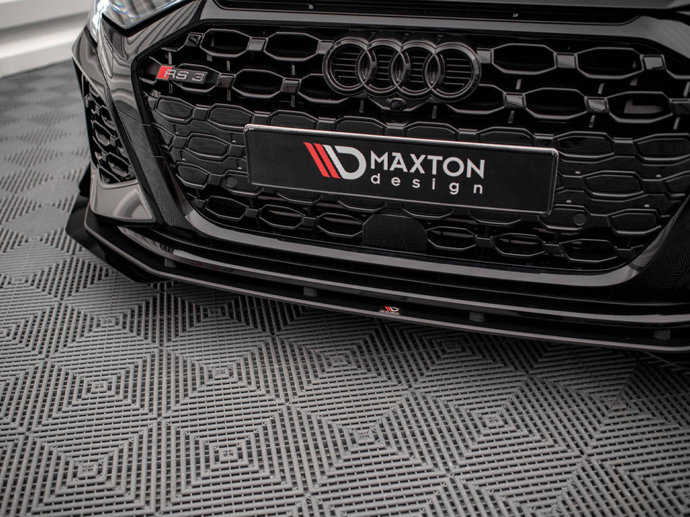 Maxton Design - STREET PRO FRONT SPLITTER V.1 (+FLAPS) AUDI RS3 SPORTBACK 8Y (2020-)