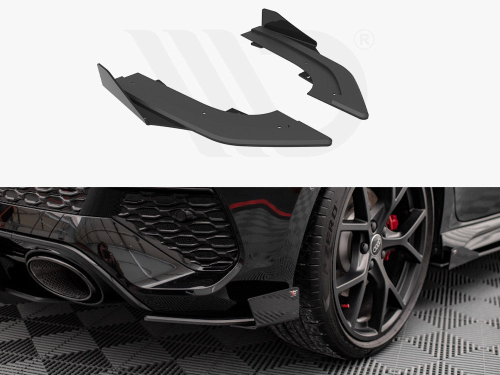 Maxton Design - STREET PRO REAR SIDE SPLITTERS + FLAPS AUDI RS3 SPORTBACK 8Y