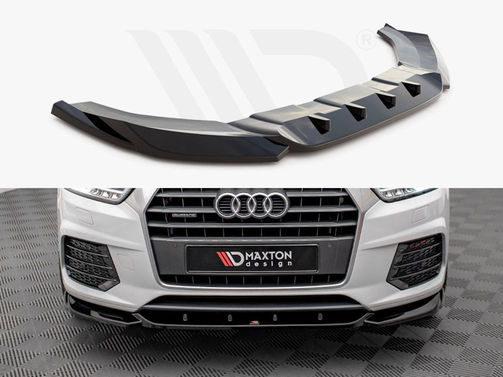 Maxton Design - FRONT SPLITTER V.1 AUDI Q3 S-LINE 8U FACELIFT (2014-2018)