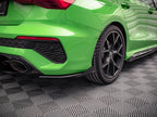 Maxton Design - STREET PRO REAR SIDE SPLITTERS (+FLAPS) AUDI RS3 SEDAN 8Y (2020-)