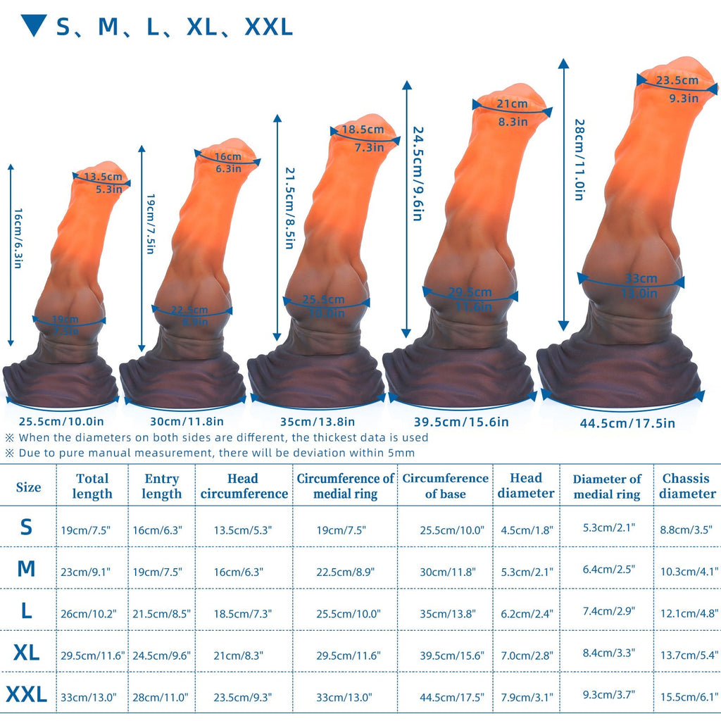 SWISOK Phantom - Fantasy Dildo - Centaur Dildo - Knot Dildo - 5 Sizes