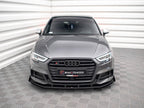 Maxton Design - STREET PRO FRONT SPLITTER V.1 (+FLAPS) AUDI S3 SPORTBACK 8V FACELIFT