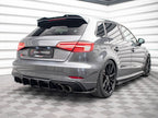 Maxton Design - STREET PRO REAR SIDE SPLITTERS (+FLAPS) AUDI S3 SPORTBACK 8V FACELIFT