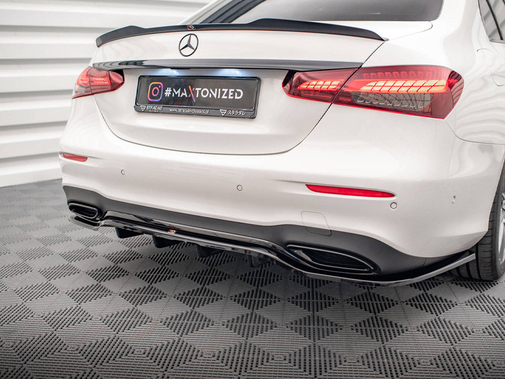 Maxton Design - Rear Splitter (Vertical Bars) Mercedes E AMG-Line Sedan W213 Facelift