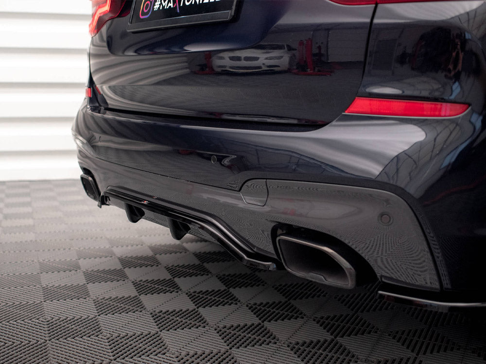 Maxton Design - CENTRAL REAR SPLITTER (VERTICAL BARS) BMW X3 M40I / M40D G01