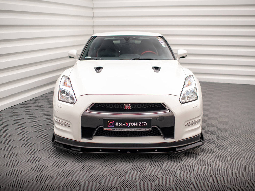 Maxton Design - FRONT SPLITTER + FLAPS NISSAN GTR R35 1ST FACELIFT