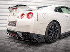 Maxton Design - CENTRAL REAR SPLITTER + FLAPS NISSAN GTR R35 1ST FACELIFT
