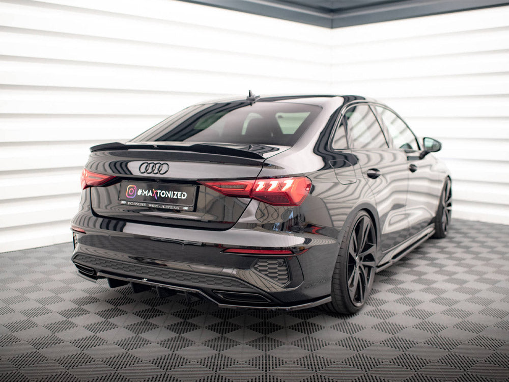 Maxton Design - CENTRAL REAR SPLITTER (VERTICAL BARS) AUDI A3 S-LINE SEDAN 8Y
