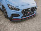 Maxton Design - STREET PRO DURABILITY FRONT SPLITTER + FLAPS HYUNDAI I30 N MK3 HATCHBACK / FASTBACK
