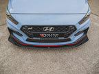 Maxton Design - STREET PRO DURABILITY FRONT SPLITTER + FLAPS HYUNDAI I30 N MK3 HATCHBACK / FASTBACK