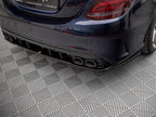 Maxton Design -Rear Splitter (Vertical Bars) Mercedes-AMG C43 Sedan / Estate W205 / S205 Facelift
