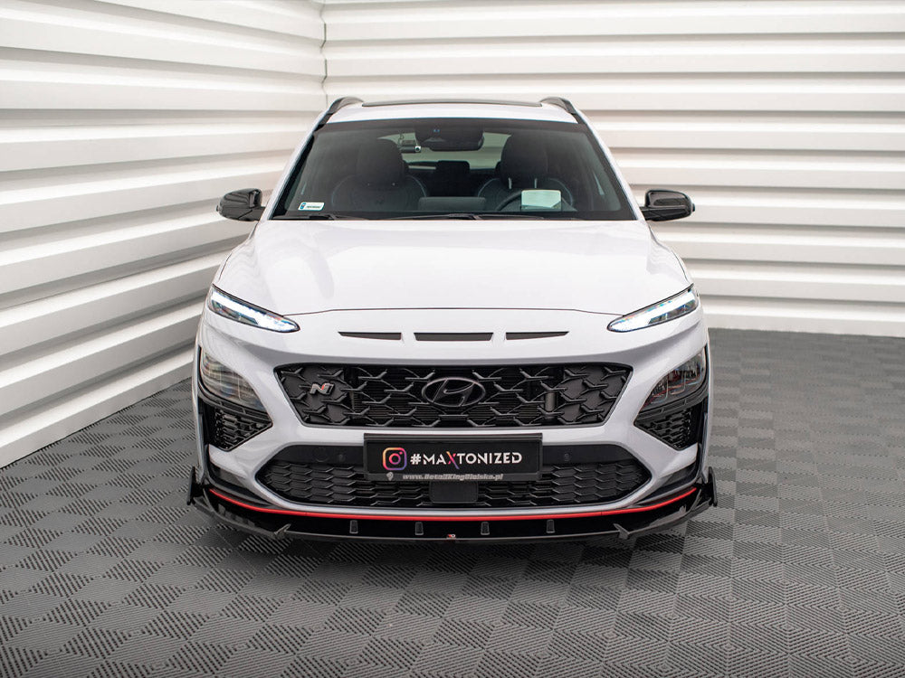 Maxton Design - FRONT SPLITTER V.2 + FLAPS HYUNDAI KONA N MK1