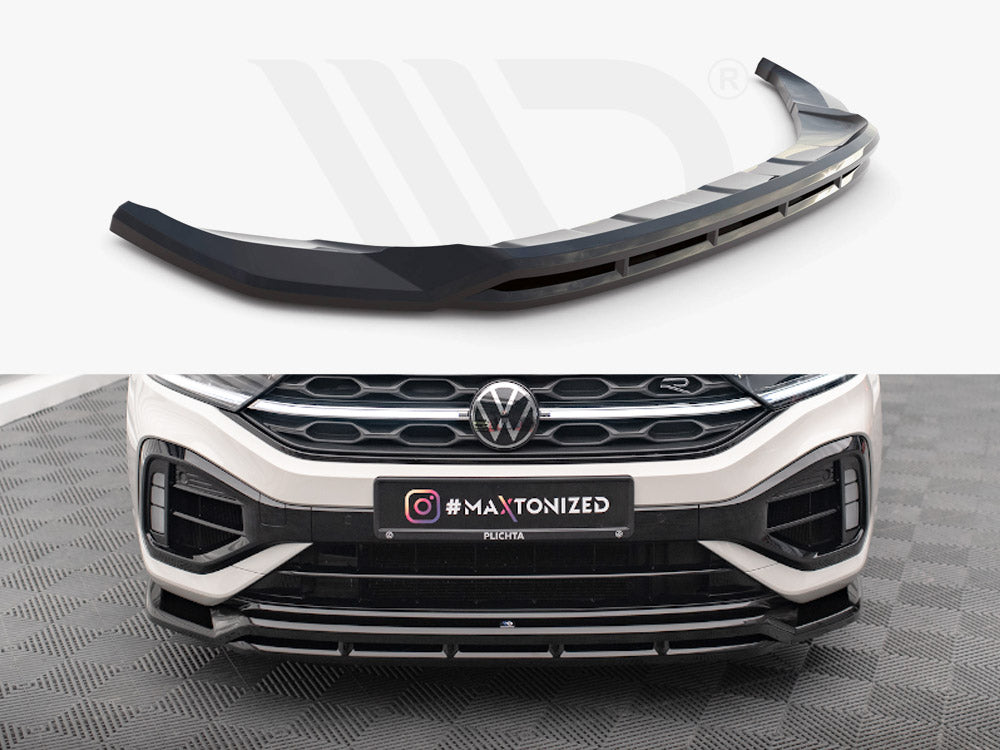 Maxton Design - FRONT SPLITTER V.1 VOLKSWAGEN T-ROC R MK1 FACELIFT (2021-)