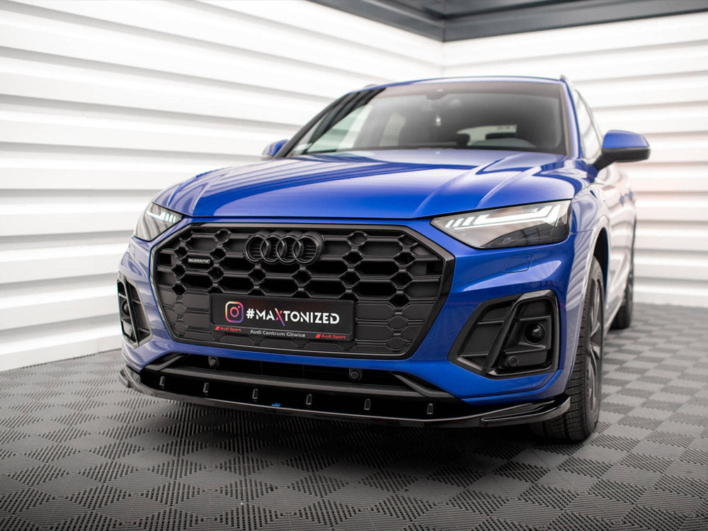 Maxton Design - FRONT SPLITTER V.2 AUDI SQ5 / Q5 S-LINE SUV / SPORTBACK MK2 FACELIFT