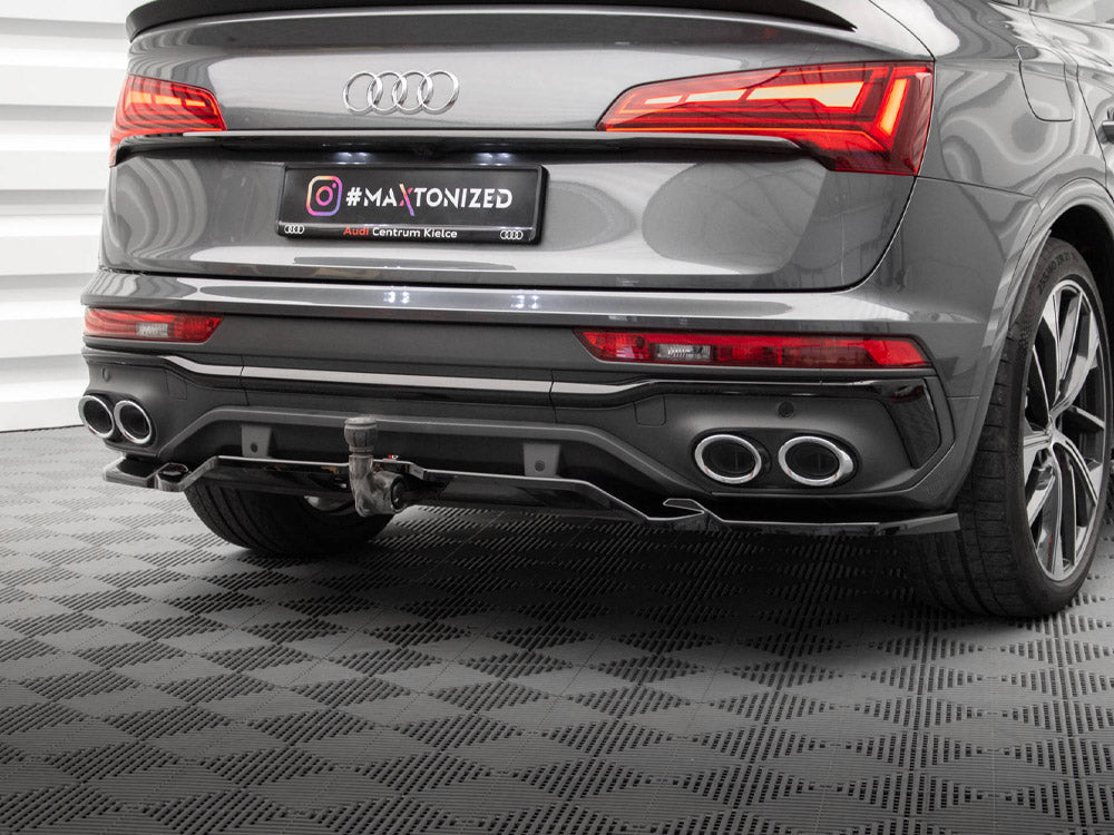 Maxton Design - CENTRAL REAR SPLITTER (VERTICAL BARS) AUDI SQ5 SPORTBACK MK2 FACELIFT