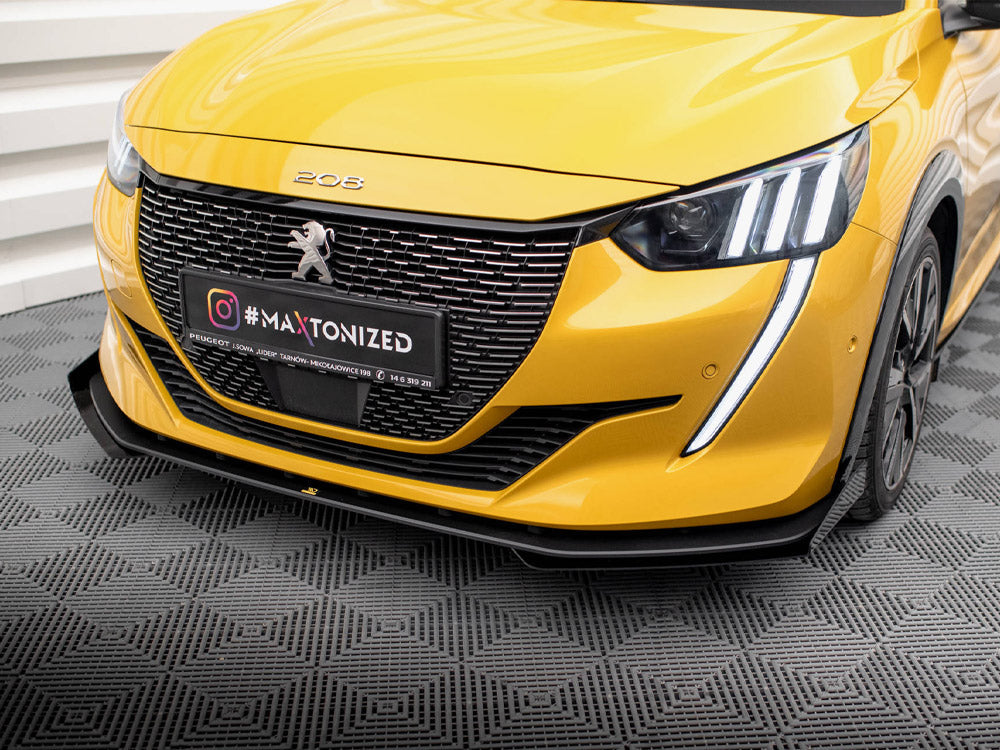 Maxton Design - STREET PRO FRONT SPLITTER + FLAPS PEUGEOT 208 GT MK2