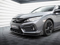 Maxton Design - FRONT SPLITTER V.1 + FLAPS HONDA CIVIC SPORT MK 10