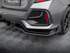 Maxton Design - Rear Splitter V.1 (Vertical Bars) + Flaps Honda Civic Sport Mk10 Facelift