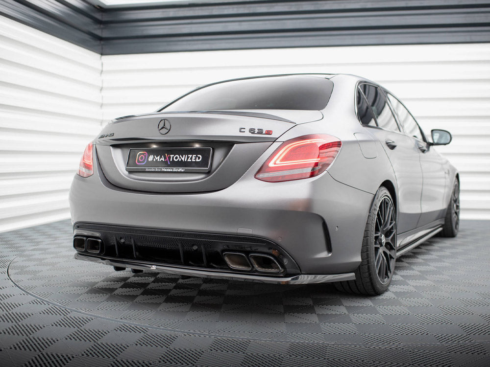 Maxton Design - REAR SPLITTER (VERTICAL BARS) MERCEDES-AMG C63 SEDAN / ESTATE W205 FACELIFT