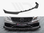 Maxton Design - STREET PRO FRONT SPLITTER + FLAPS MERCEDES-AMG C63 SEDAN / ESTATE W205 FACELIFT