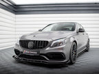 Maxton Design - STREET PRO FRONT SPLITTER + FLAPS MERCEDES-AMG C63 SEDAN / ESTATE W205 FACELIFT