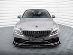 Maxton Design - STREET PRO FRONT SPLITTER + FLAPS MERCEDES-AMG C63 SEDAN / ESTATE W205 FACELIFT