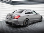 Maxton Design - STREET PRO REAR SIDE SPLITTERS + FLAPS MERCEDES-AMG C63 SEDAN / ESTATE W205 FACELIFT