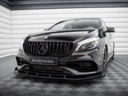 Maxton Design - STREET PRO FRONT SPLITTER + FLAPS MERCEDES-BENZ A AMG-LINE W176 FACELIFT