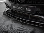 Maxton Design - STREET PRO FRONT SPLITTER + FLAPS MERCEDES-BENZ A AMG-LINE W176 FACELIFT