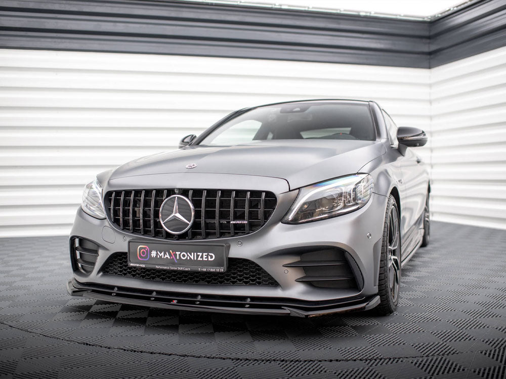 Maxton Design - Front Splitter V.2 Mercedes-AMG C43 Coupe / Sedan / Estate C205 / W205 / S205 Facelift